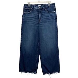 Good American Jeans Good Waist Palazzo Crop High Rise Wide Leg Stretch 12 / 31